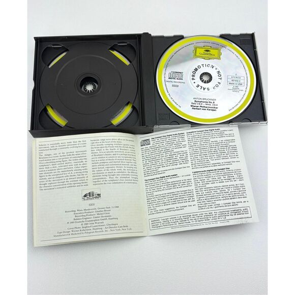Vtg Anton Bruckner Symphonie No. 8 Philharmoniker Karajan 2 CD Set Promotion DGG - Picture 9 of 13